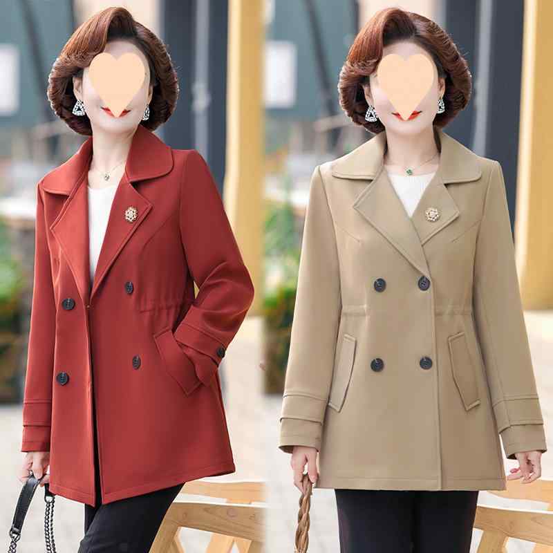 コート レディース 春物 アウター 薄手 ポリエステル ミセス 春秋 ゆったり カジュアル トップス レッ..