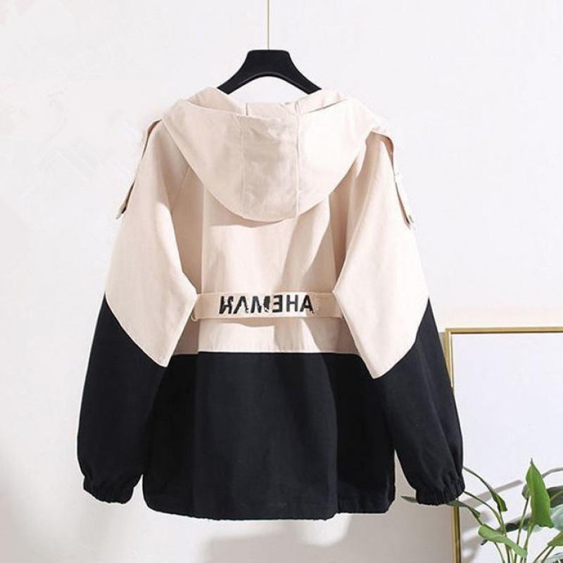 ジャケット レディース 春秋 ブルゾン ジャンパー ゆったり カジュアル かわいい フード付き アウター ..