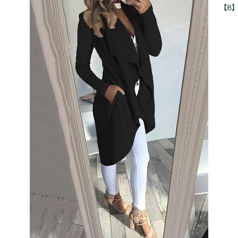 コート レディース テーラード ロング丈 ポリエステル 綿 無地 ゆったり 風 大きいサイズ カーキ ブラック ベージュ ブルー ワインレッド グレー