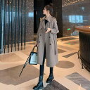 コート レディース 薄手 2025年 春秋 韓国 ゆったり ジャケット アウター ポリエステル 婦人服 ミドル丈 長袖 黒(x2)