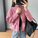 コート レディース ゆったり ワーク風 春秋 オリーブグリーン ナイロン カジュアル 長袖 フード付き