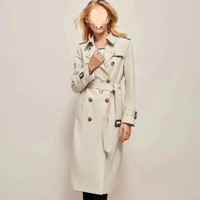 コート レディース スプリングコート ロング丈 春秋 韓国 アウター ベージュ カーキ M L XL 2XL 3XL