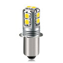 Ruiandsion アップグレードLED懐中電灯電球 6-40V P13.5S LED電球 ホワイト 6V 9V 12V 18V 19.2V 24V 懐中電灯トーチランタン作業灯の交換、非極性