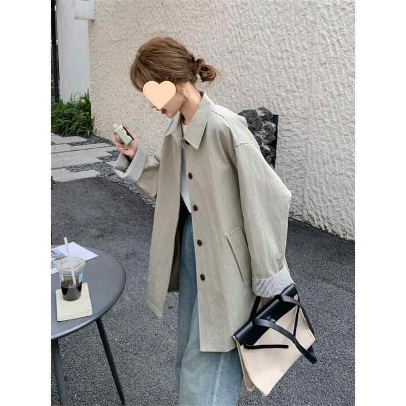 ジャケット レディース ストライプ 切り替え 襟付き ワーク 春秋 ポリエステル 小柄 高見え カーキ