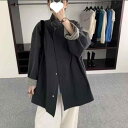 コート レディース アウター ロング丈 リバーシブル チェック柄 ゆったり 紺色 ネイビー グレー グレー 杏色 アプリコット 秋冬