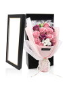 HANASPEAK ソープフラワー 花束 母の日 卒業式 敬老の日 バレンタインデー お花 誕生日 プレゼント 女性 人気 フラワーギフト (ピーチ)