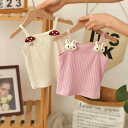 タンクトップ キッズ 女の子 子供服 韓国風 ノースリーブ トップス ベビー サマー かわいい おしゃれ 普段着 ピンク系 ベージュ 80cm 90cm 100...