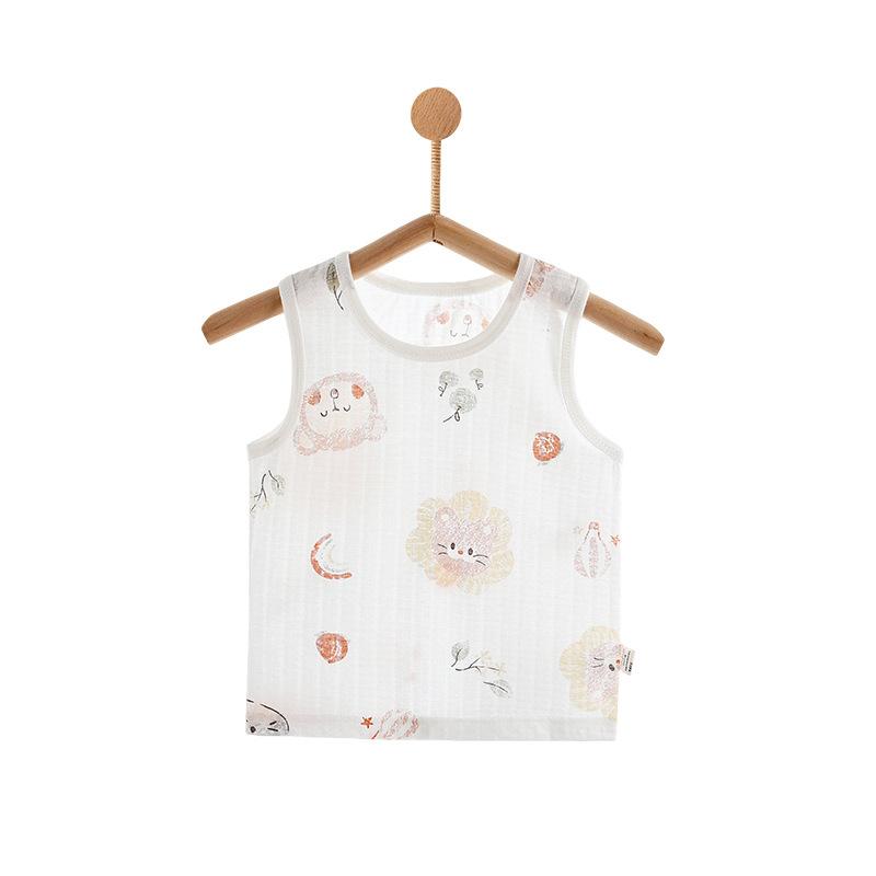 ベビー キッズ 背心 ノースリーブ トップス 綿100% インナーシャツ 肌着 部屋着 パジャマ 春夏 かわい..