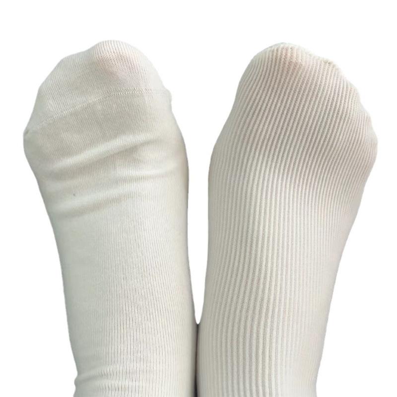 靴下 レディース 薄手 クルー丈ソックス 精梳綿 無地 吸汗性 春夏 接触冷感 白 黒 ベージュ グレー