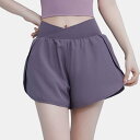 ショートパンツ レディース スポーツ 春夏 高腰 ヨガ ランニング 接触冷感 吸湿速乾 宽松 体型カバー 运动 ジム ...