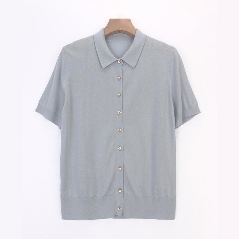 ポロシャツ レディース 大きいサイズ 16ゲージ ニット カーディガン トップス 通勤 普段使い ライセル ..