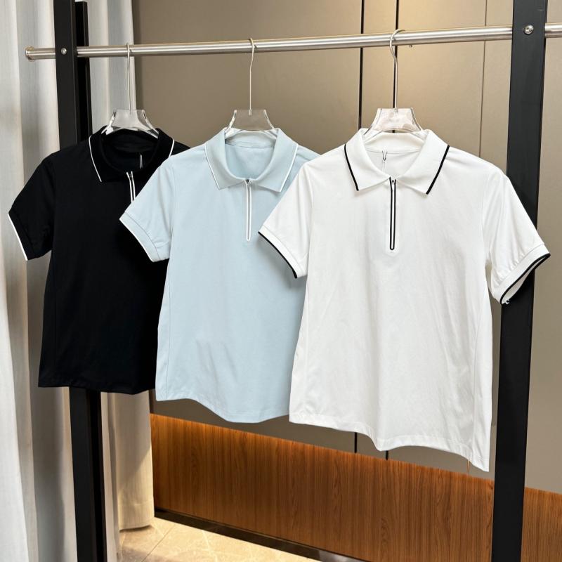 ポロシャツ レディース 半袖 コットン 切り替え カジュアル トップス 普段使い アウトドア 白 黒 青