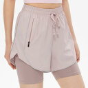 ショートパンツ レディース 高腰 スポーツ ウェア 速乾 ランニング 短パン インナー付き 二重構造 伸縮性 ヨガ フィットネス 運動 普段使い 春夏 ブラック...