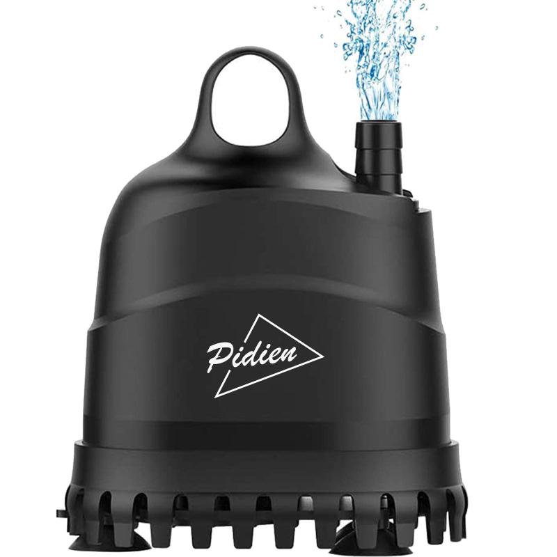PiDiEn 水中ポンプ 水槽 排水ポンプ プール 水抜きポンプ 給水 水換え 循環ポンプ 底部入水式 吐出量1200L/H 最大揚程1.8M 電力20W 静音設計 吐出量調整可能 風呂 清水 海水 池 水族館給水 水耕栽のサムネイル