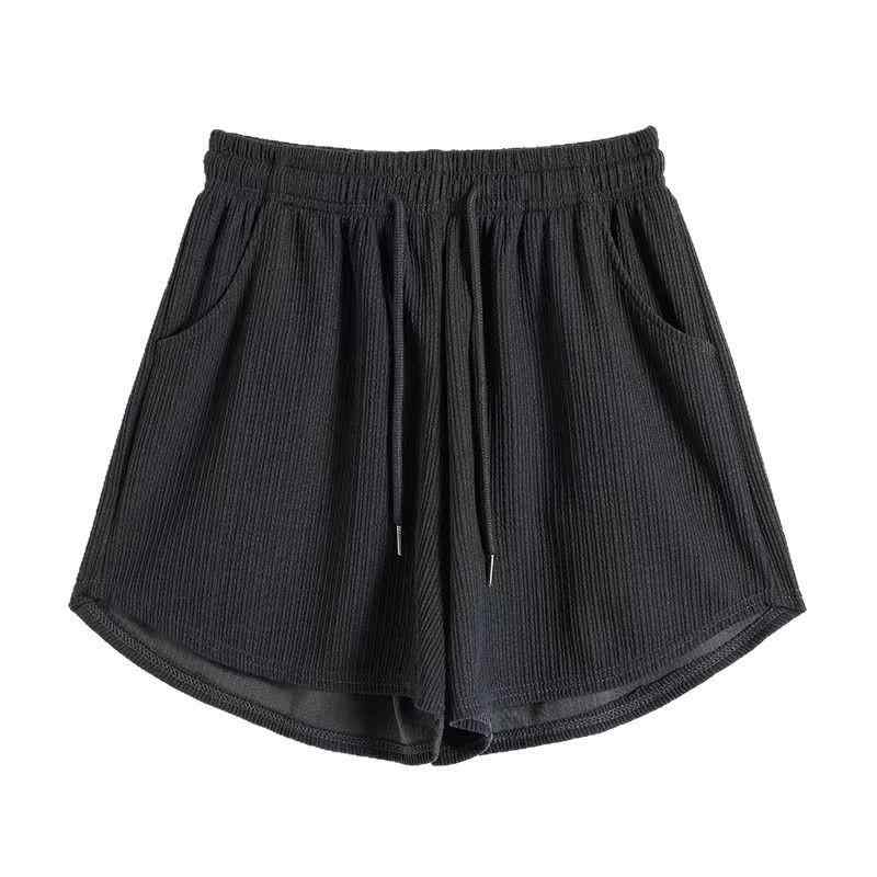 ショートパンツ レディース スポーツ カジュアル 薄手 高腰 ゆったり ワイドレッグ ホットパンツ 接触冷感 伸縮性 ブラック ピンク系