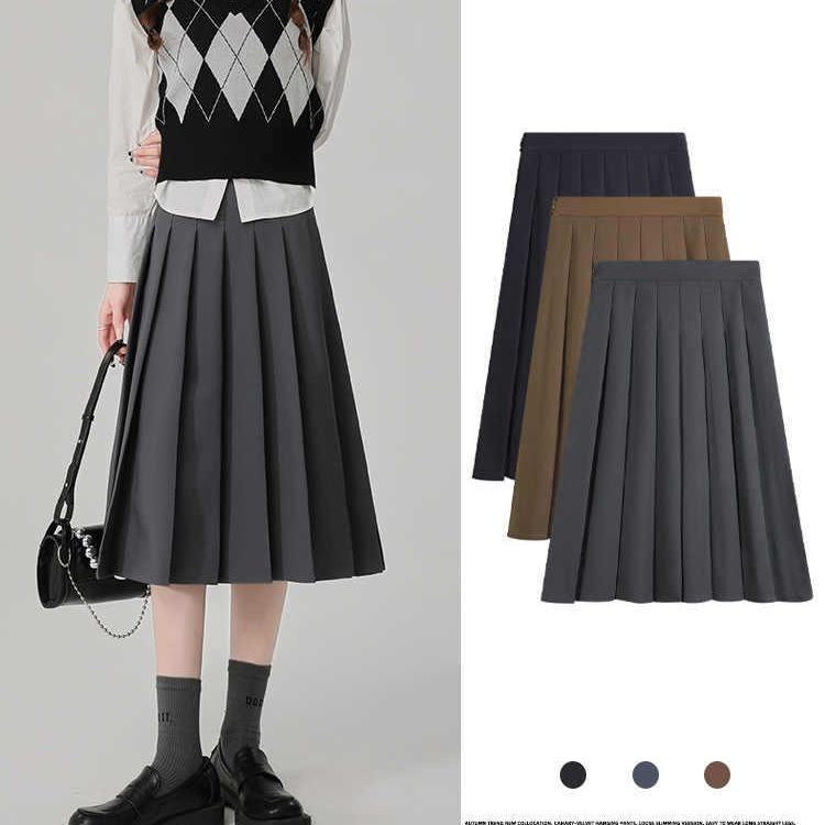 スカート レディース 春秋冬 Aラインスカート ポリエステル 高見え ロングスカート フレアスカート ハイウエスト 無地 黒 ブラック グレー ベージュ 通勤 オフィス きれいめ 上品 かわいい