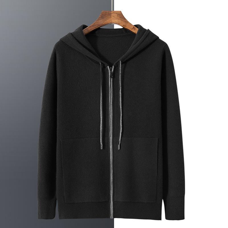 ニット メンズ 男性用 カーディガン 秋冬 長袖 Vネック グレー 黒 普段使い