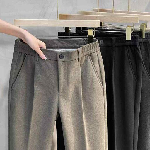 パンツ 男性用 秋冬 厚手 ストレート 伸縮性 ウエストゴム 小さいサイズから大きいサイズまで スラックス ズボン カジュアル ブラック グレー ベージュ カーキ パンツ 男性用 秋冬 厚手 ストレート 伸縮性 ウエストゴム 小さいサイズから大きいサイズまで スラックス ズボン カジュアル ブラック グレー ベージュ カーキ