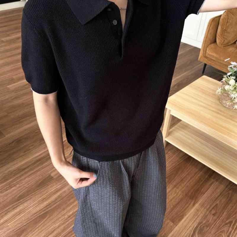 ニット メンズ 夏ニット コットン リネン ブレンド 通気性 半袖 プルオーバー ラウンドネック レトロ ..