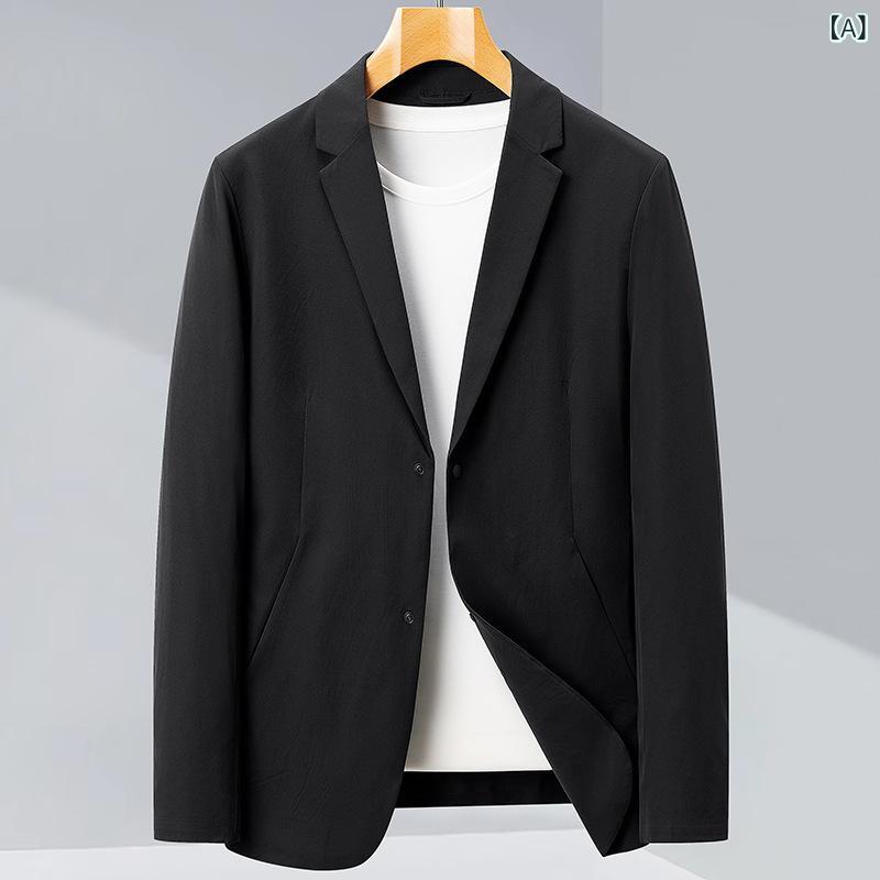 ジャケット メンズ アウトドア 抗シワ 防水 スーツ 春秋 撥水 防汚 多機能 テーラードジャケット スマートカジュアル 高機能 紳士服 トップス