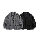 ジャケット メンズ 男性用 春物 テーラードジャケット カジュアル 無地 ゆったり 90%ナイロン グレー 黒