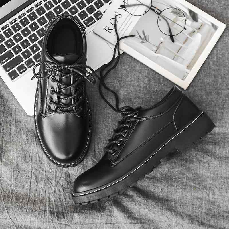 革靴 メンズ カジュアルシューズ ローカット レースアップ 紐靴 防水 撥水 通気性 黒 ブラック 男性用 ..