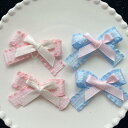 ヘアアクセサリー レディース かわいい 春夏 DIY 布製 蝶結び ピンク系 ブルー系 スマホケース 靴飾り パーツ(x10)