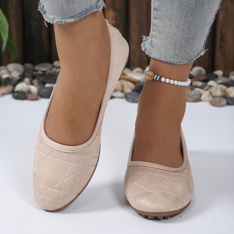 バレエシューズ レディース フラット ローヒール ぺたんこ靴 ラウンドトゥ 春夏 秋冬 スリッポン 履き..