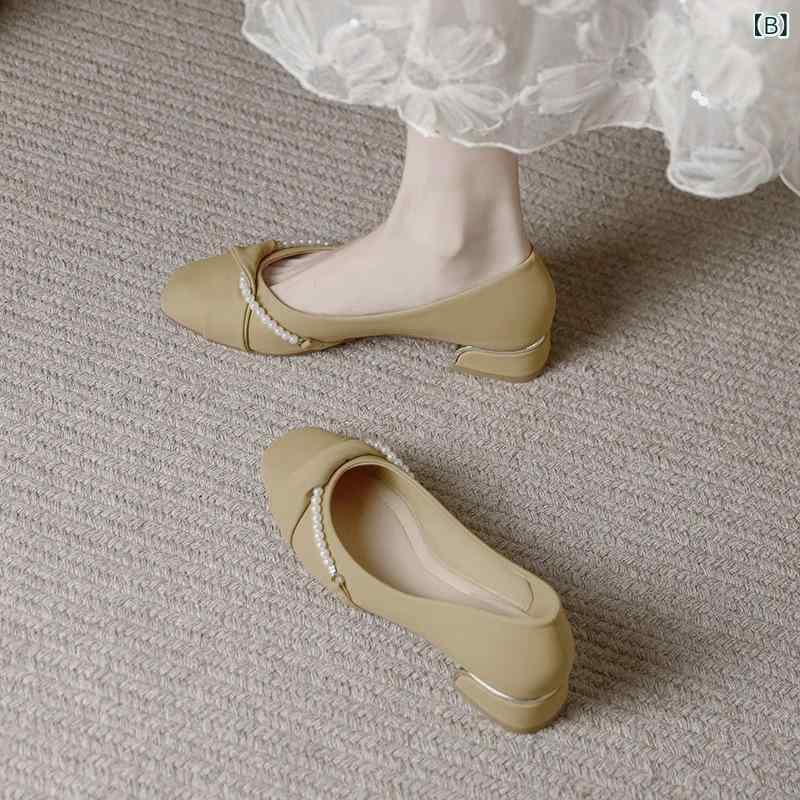 パンプス レディース ローヒール スクエアトゥ ストラップ 合皮 無地 春夏 黒 ブラック 黄色 イエロー アイボリー 杏色 3cmヒール マリージェーン オフィス 通勤 デート(x2)