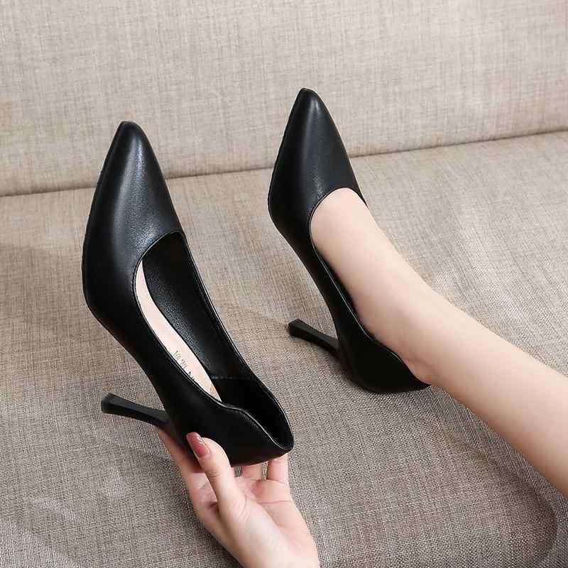 パンプス レディース 婦人靴 ポインテッドトゥ ピンヒール 革風 合皮 フェイクレザー 仕事用 オフィス 普段使い ブラック 黒 5cm 7cm
