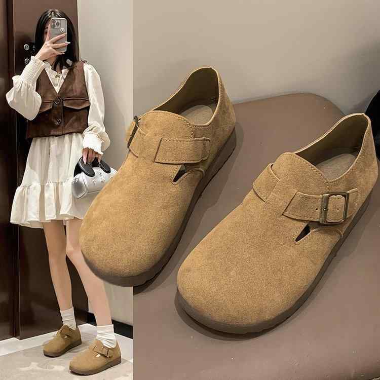 フラットシューズ レディース 厚底 スリッポン ラウンドトゥ モカシン ぺたんこ靴 痛くなりにくい ロー..