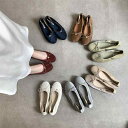 バレエシューズ レディース ぺたんこ靴 フラット ローヒール パンプス 痛くなりにくい 歩きやすい ラウンドトゥ 繊維 杏色 アイボリー 茶 緑 青 赤 2025春夏