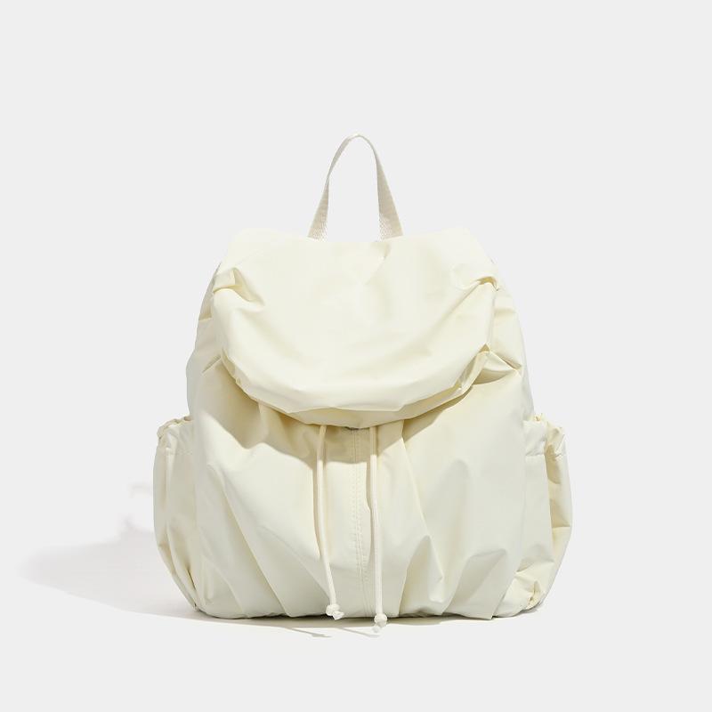 リュック レディース 大学生 鞄 防水 ブルー ホワイト 白 青 プリーツ ショルダーバッグ 旅行 デイパック(4)