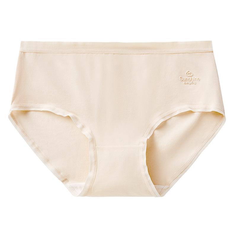 パンツ レディース 女性用 ショーツ 綿 通気性 無縫製 シームレス 中間ウエスト M L XL XXL 春夏秋冬 オールシーズン 普段使い デイリー(x2)