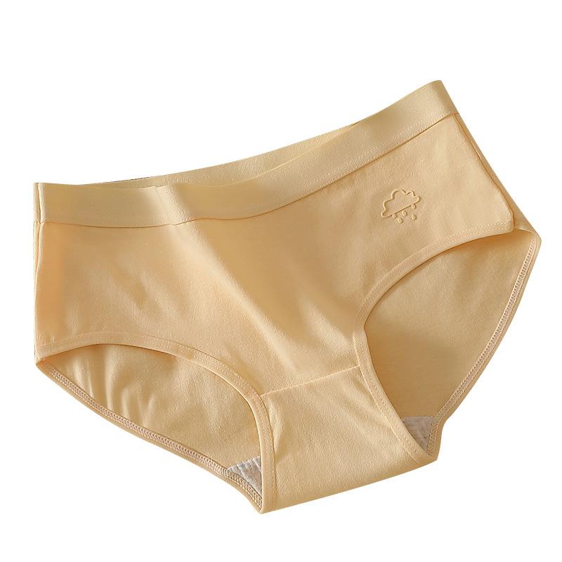 下着 レディース 春夏 綿 ショーツ 通気性 中間ウエスト 学生 短パン 三角パンツ 女性用 無地 エビ赤 ..