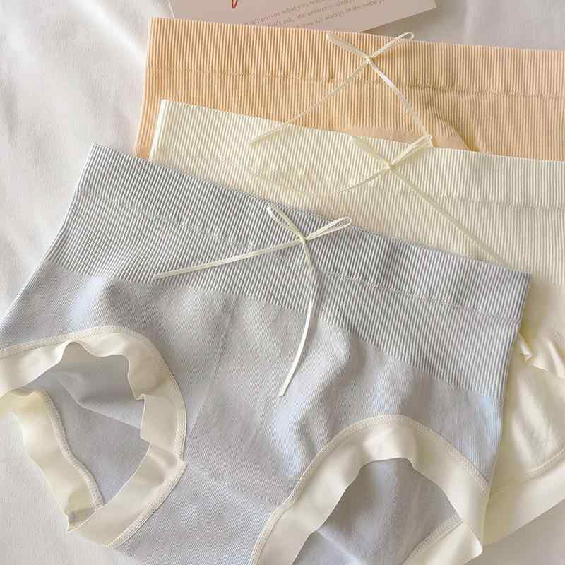 ショーツ レディース 女性用 パンティー スタンダード 無地 綿混 ミドルウエスト 通気性 伸縮性 ソフト..