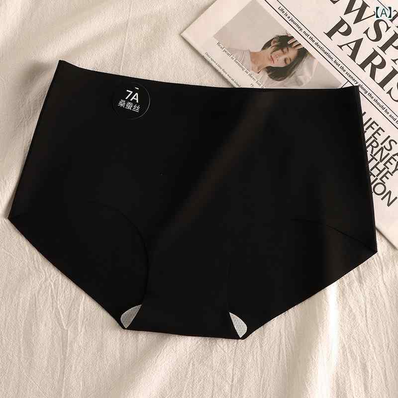 ショーツ レディース 女性用 中間ウエスト 接触冷感 無縫製 シームレス パンティ 通気 快適 インナーウ..