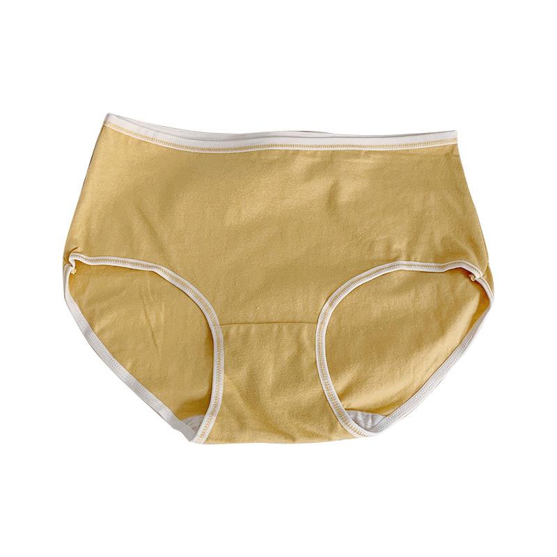ショーツ レディース 高腰 コットン 収腹効果 快適 無地 シンプル 秋冬 下着 大きいサイズ 香芋紫 姜黄..