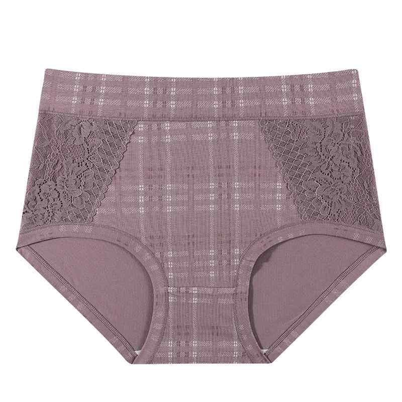 ショーツ レディース 女性用 高齢者 綿 高腰 大きいサイズ 通気性 吸湿性 ストレッチ 無地 紫色 ブルー..