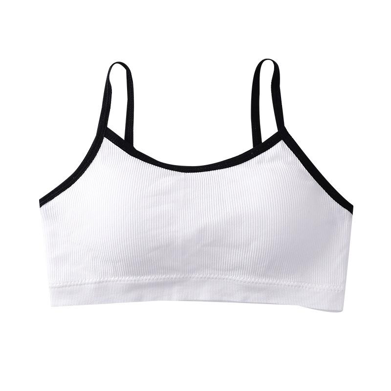 ブラジャー レディース ティーン 女子高生 スポブラ タイプ 薄手 パッド付き ハーフトップ ナイトブラ ..