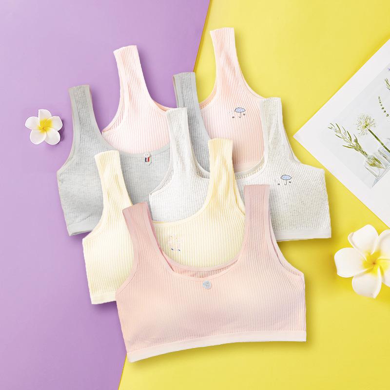 ブラジャー キッズ 女の子 ジュニア ハーフトップ スクールインナー 小学生 中学生 高校生 スポーツブ..