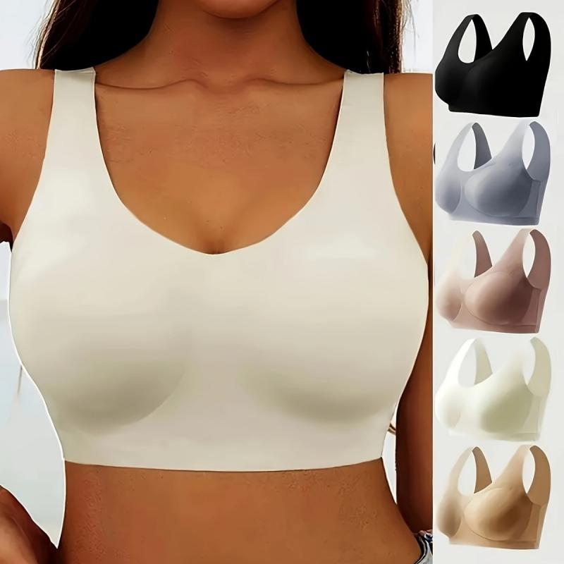 ブラジャー レディース 大きいサイズ 脇高 補正 無痕 ノンワイヤー 3/4カップ 通気性 美背 快適 背中見..