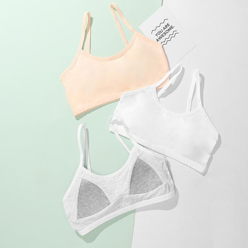 ブラジャー ガールズ 中学生 高校生 スクールインナー ハーフトップ ノンワイヤー 綿混 全罩杯 スポー..
