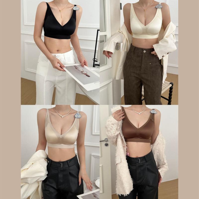 ブラジャー レディース 女性用 3/4カップ 補正 無痕 シームレス レース 寄せ上げ 美背 通気性 快適 調..