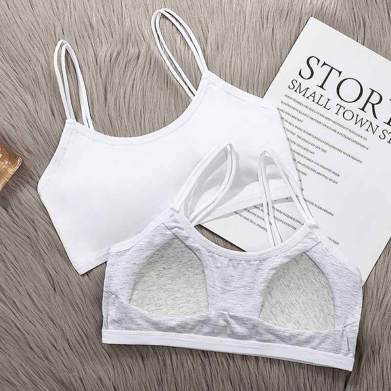 ブラジャー ガールズ 初 ノンワイヤー ハーフトップ スポーツブラ スポブラ ジュニア コットン90％以上..