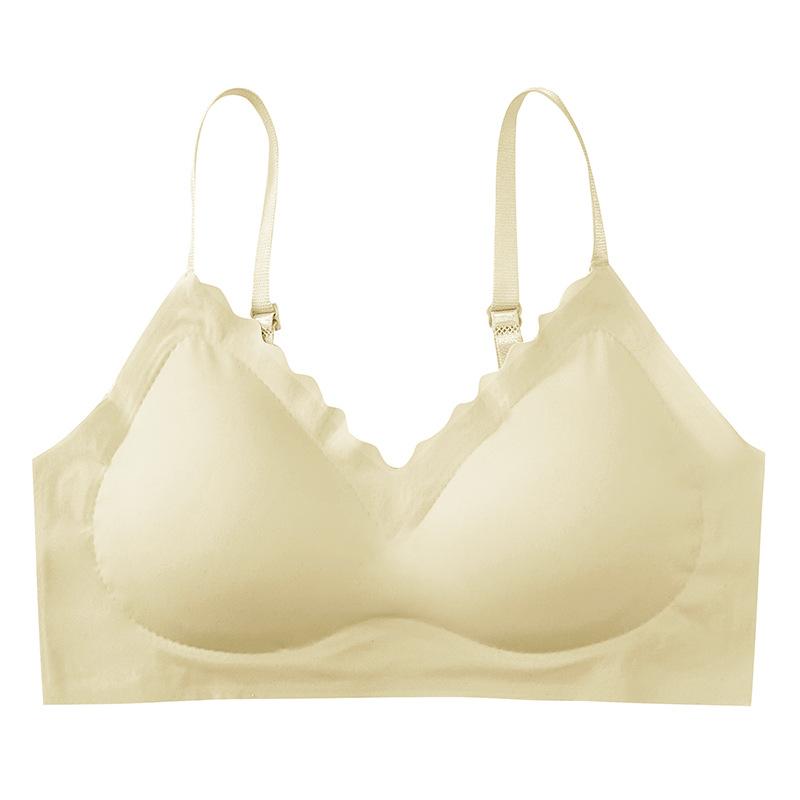 ブラジャー レディース 薄手 接触冷感 ノンワイヤー 通気性 大胸 寄せ上げ ズレ防止 M L ピンク ブラッ..