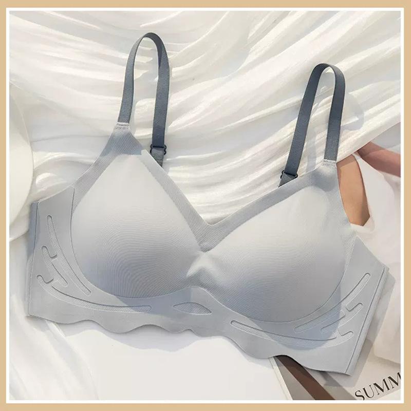 ブラジャー レディース 小胸 盛れる 薄型 一体型 固定カップ スポーツ 無縫製 響かない ずれにくい 通..