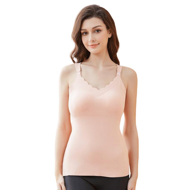 タンクトップ レディース 秋冬 授乳 キャミソール あったか 部屋着 マタニティ ウェア インナー フリル..