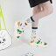 靴下 レディース ソックス 春夏 パステルカラー かわいい アニマル柄 コットン混紡 中筒丈 吸汗 防臭 ..