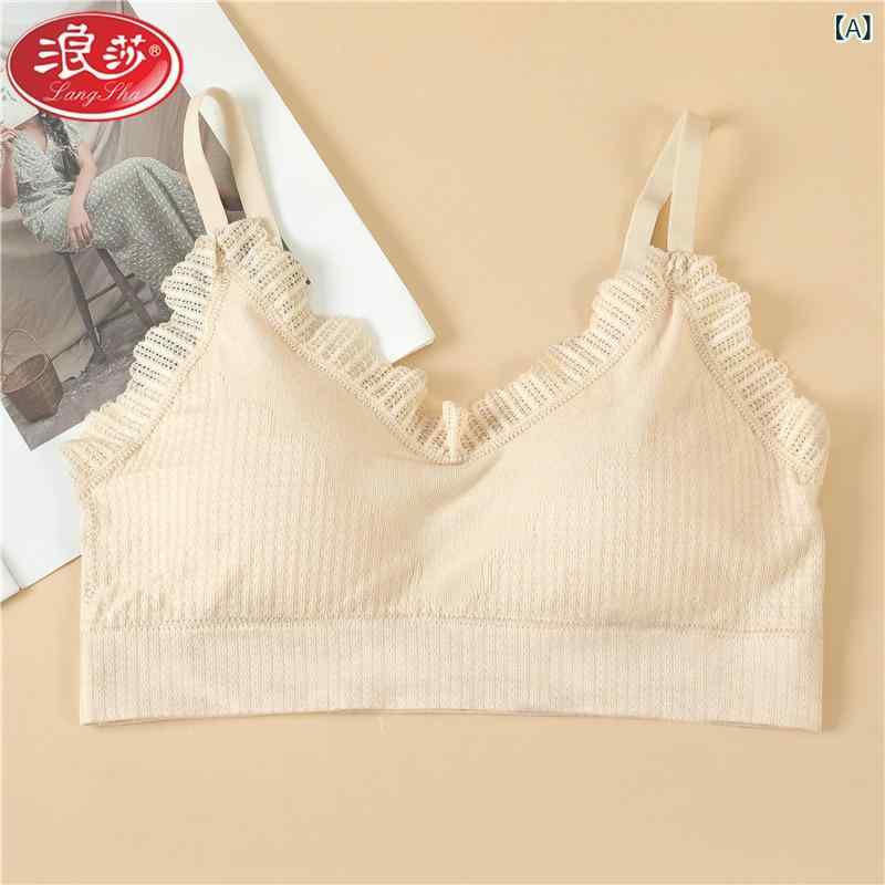 ブラジャー レディース ノンワイヤー 寄せ上げ 美背 レース ブラトップ 谷間メイク ランジェリー ベー..